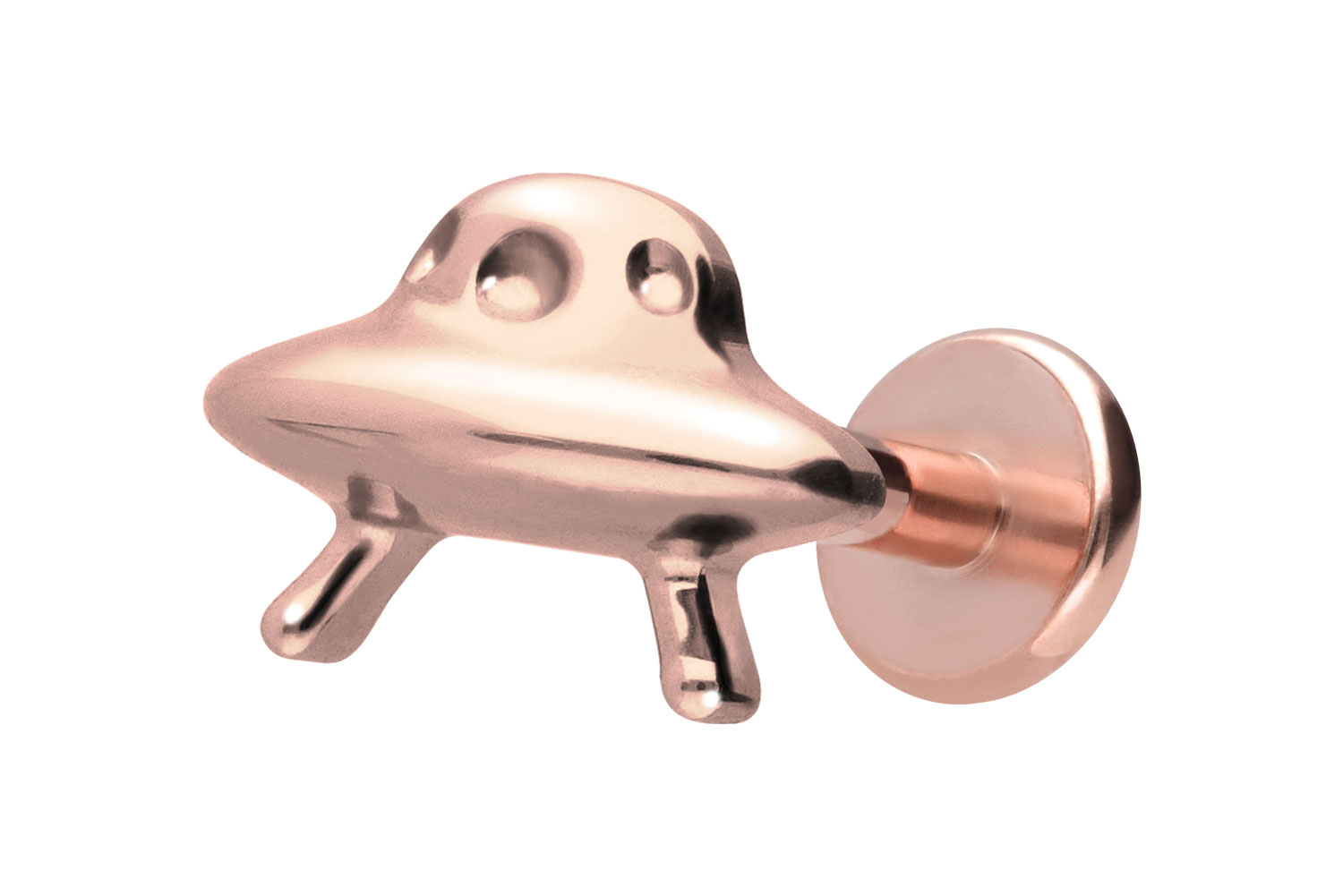 Titan Labret Piercing mit Innengewinde UFO